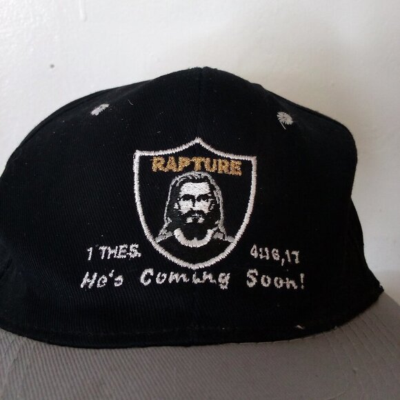 Vintage Jesus Christian Rapture Raiders Parody Snap Back Hat Cap - Picture 2 of 8